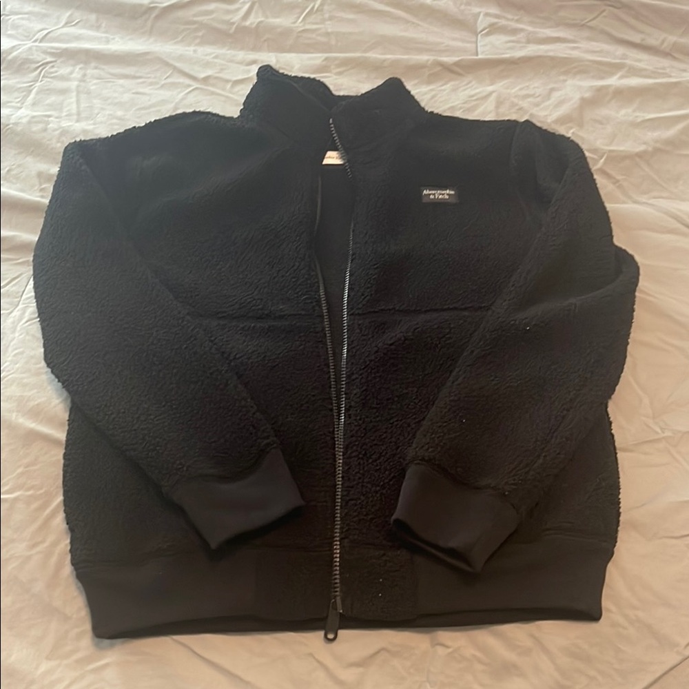 Abercrombie Kids Black Sherpa Jacket
